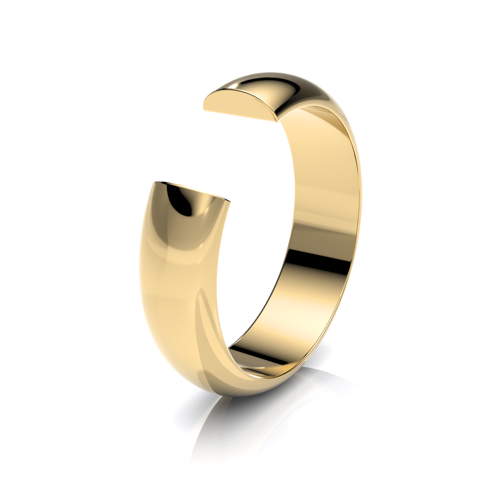 D Shape Classic Wedding Bands