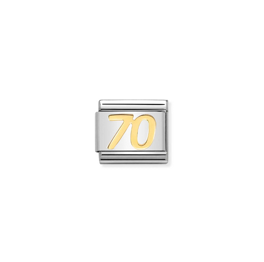 Nomination Composable Classic 18ct Gold and Stainless Steel Number 70
