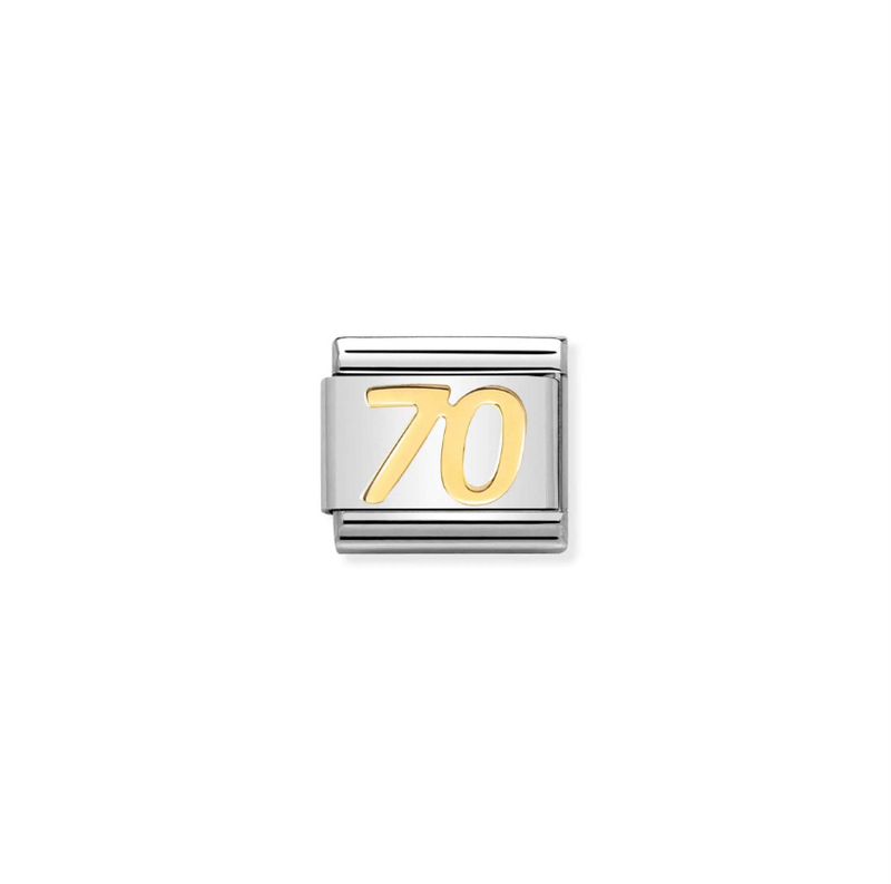 Nomination Composable Classic 18ct Gold and Stainless Steel Number 70