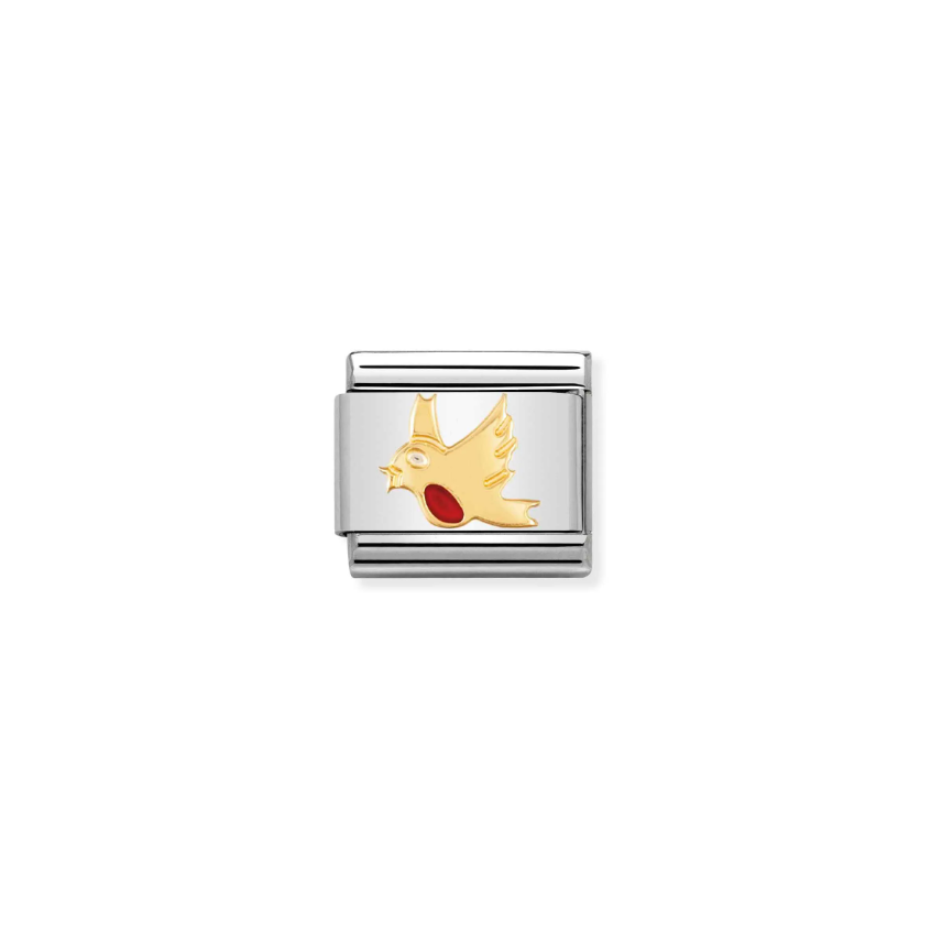 Nomination Composable Classic 18ct Gold and Stainless Steel Robin