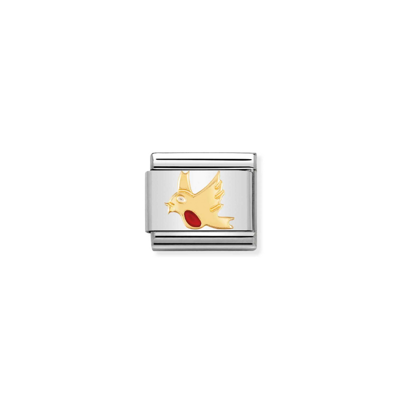 Nomination Robin 18ct Gold and Stainless Steel Composable Charm