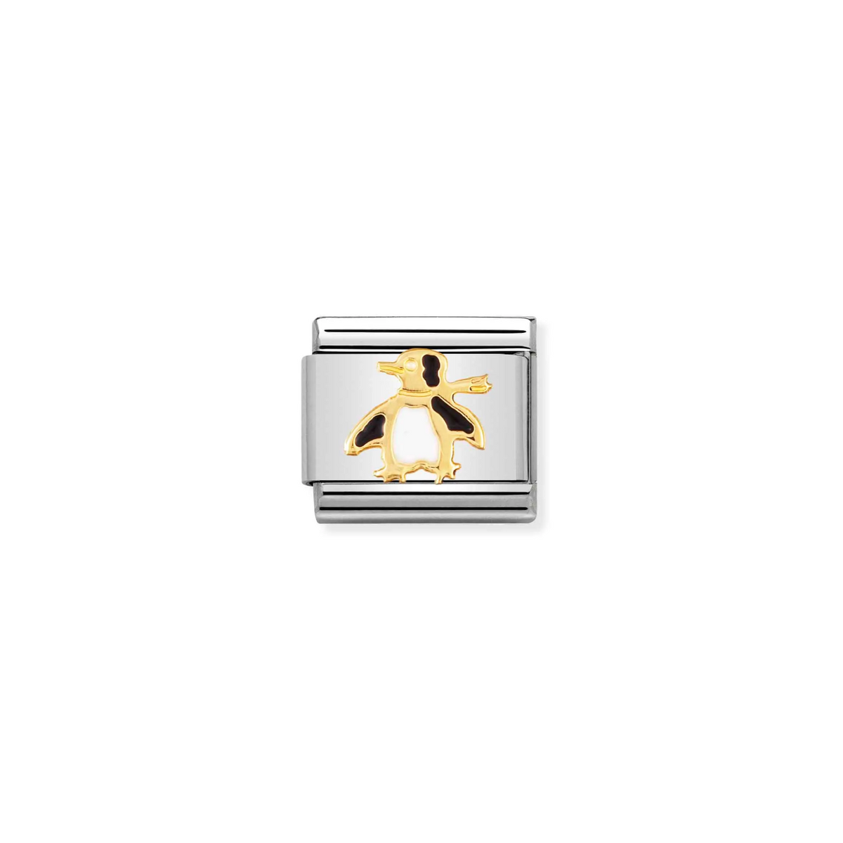 Nomination Penguin 18ct Gold and Stainless Steel Composable Charm
