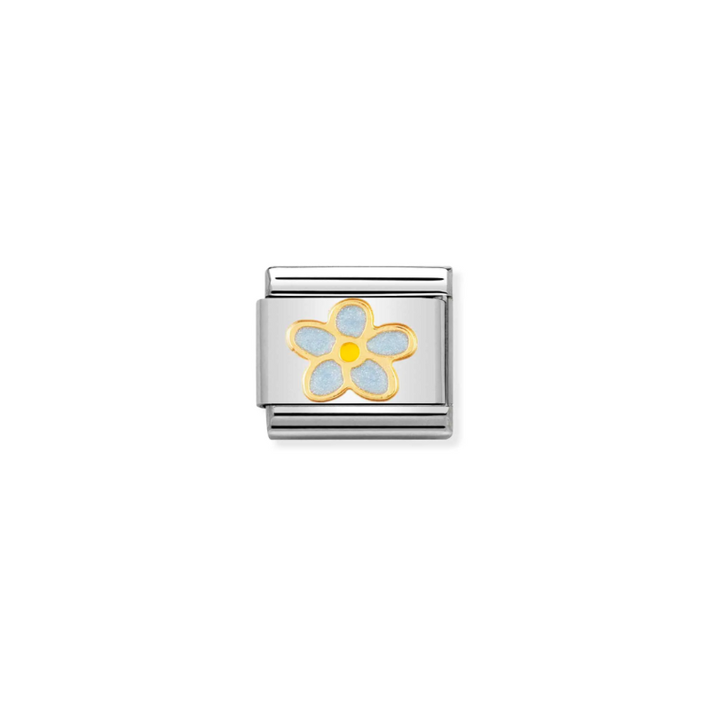 Nomination Forget-me-not Flower 18ct Gold and Stainless Steel Composable Charm