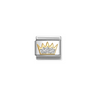 Nomination Glitter Crown 18ct Gold and Stainless Steel Composable Charm