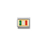 Nomination Composable Classic 18ct Gold and Stainless Steel Ireland Flag