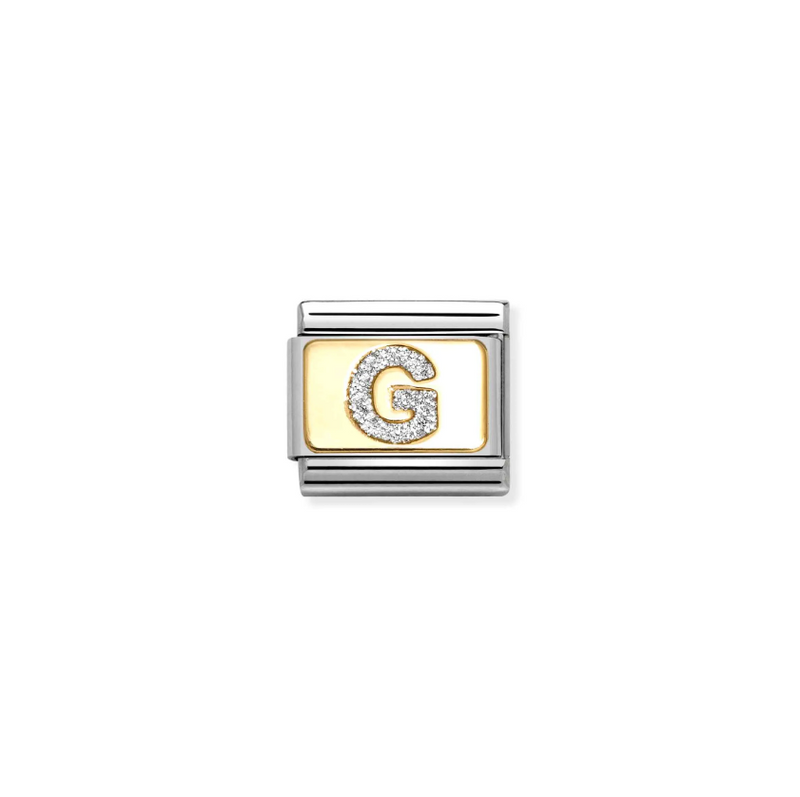 Nomination Glitter Letter G 18ct Gold and Stainless Steel Composable Charm