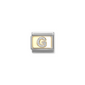 Nomination Composable Classic 18ct Gold and Stainless Steel Glitter Letter G