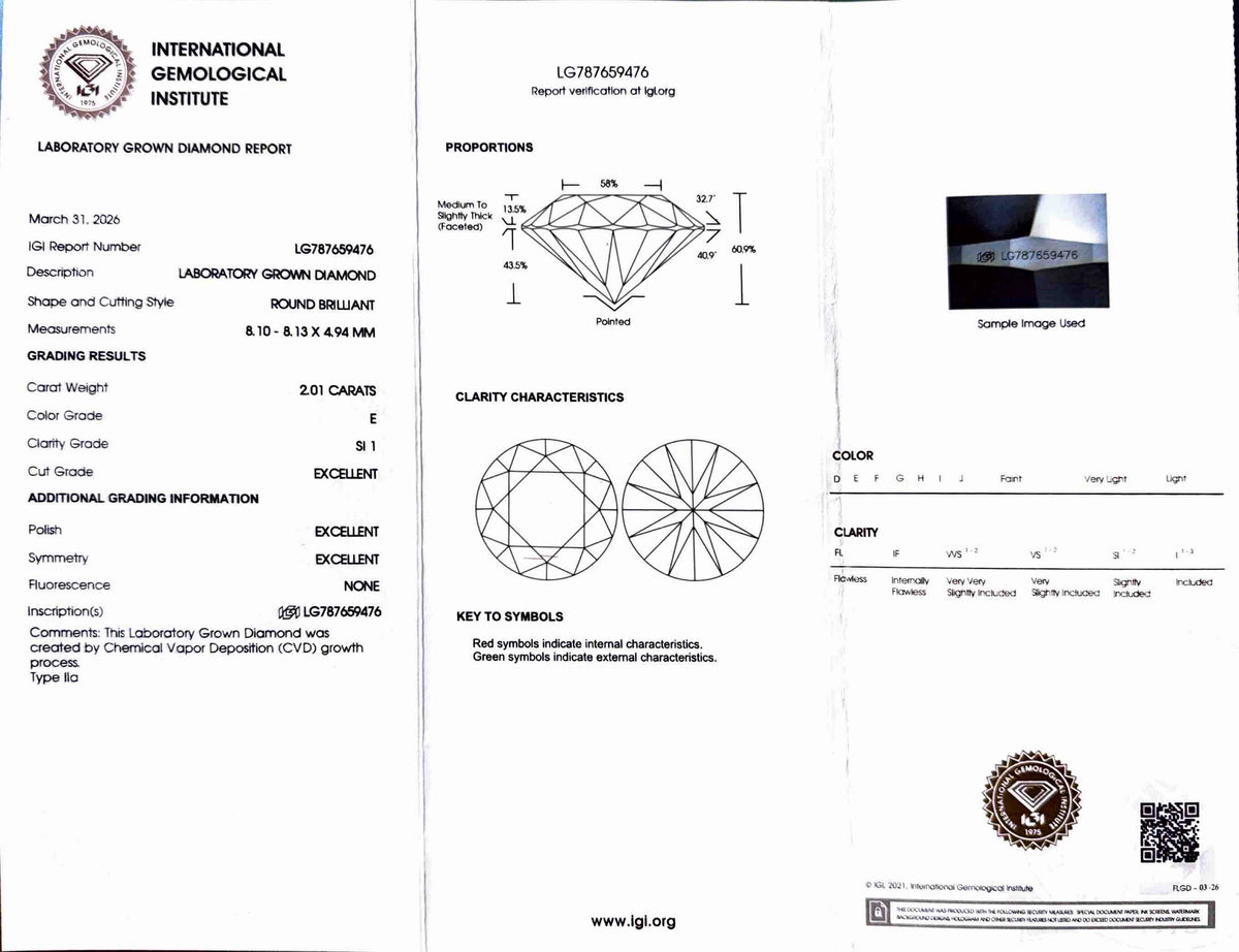 18ct Yellow Gold 2.27ct IGI Certificated Lab Diamond Trilogy Ring Size N 4.3g