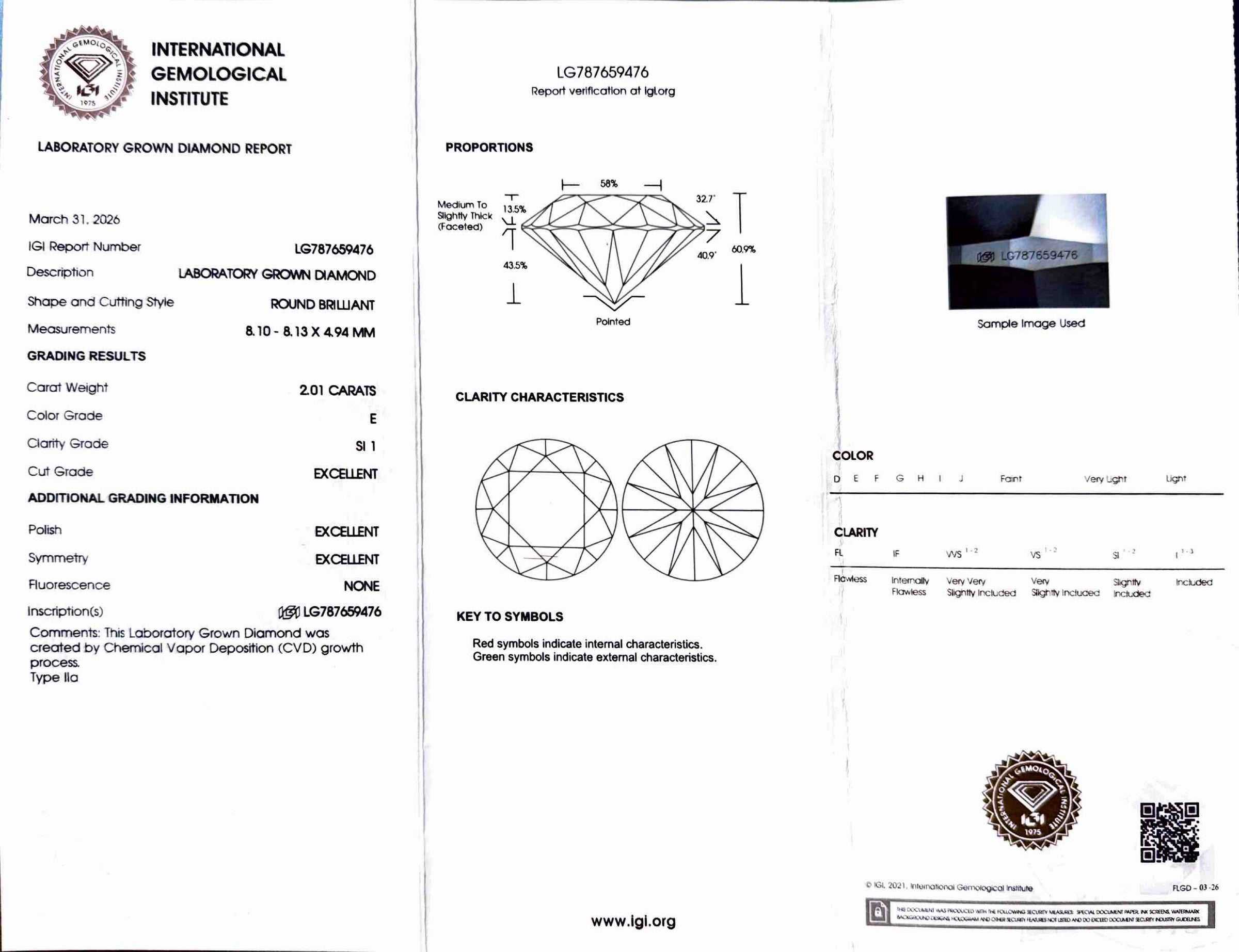 18ct Yellow Gold 2.27ct IGI Certificated Lab Diamond Trilogy Ring Size N 4.3g