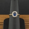 18ct Yellow Gold 1.19ct Sapphire and Diamond Cluster Ring