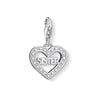 Thomas Sabo Sterling Silver Sister with CZ Heart Charm