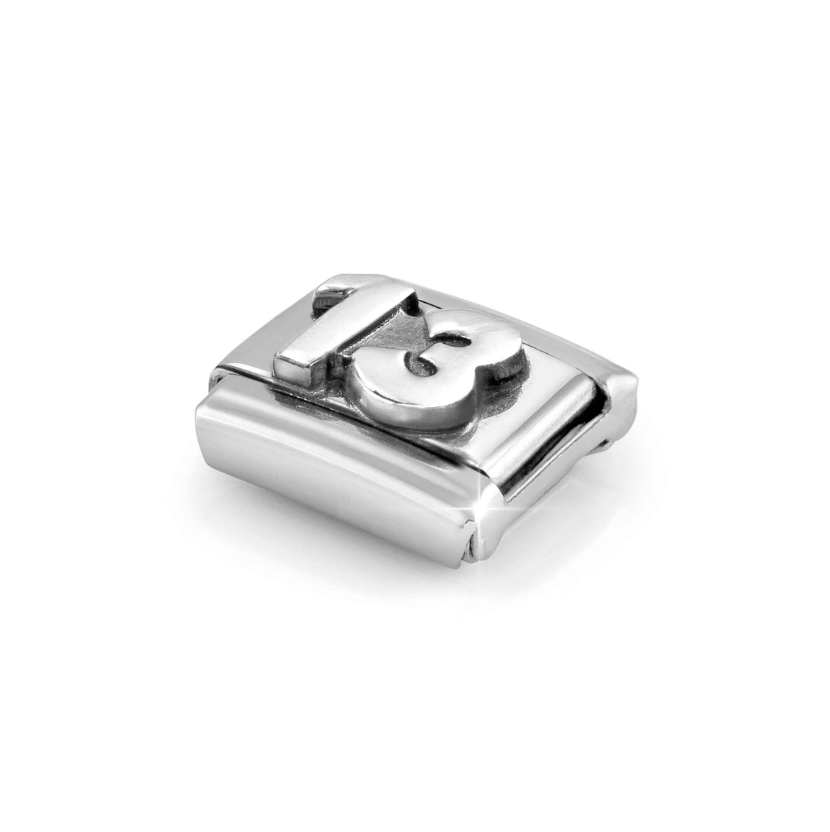 Nomination Number 13 Sterling Silver and Stainless Steel Composable Charm