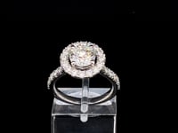 Platinum 1.5ct H/SI1 Triple Ex Diamond Halo Ring