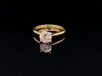 NEW 18ct Yellow Gold 0.93ct K/VS2 Certificated Diamond Solitaire Ring 2.9g
