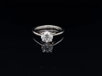Platinum 0.84ct D Colour Diamond Solitaire Ring 4.2g