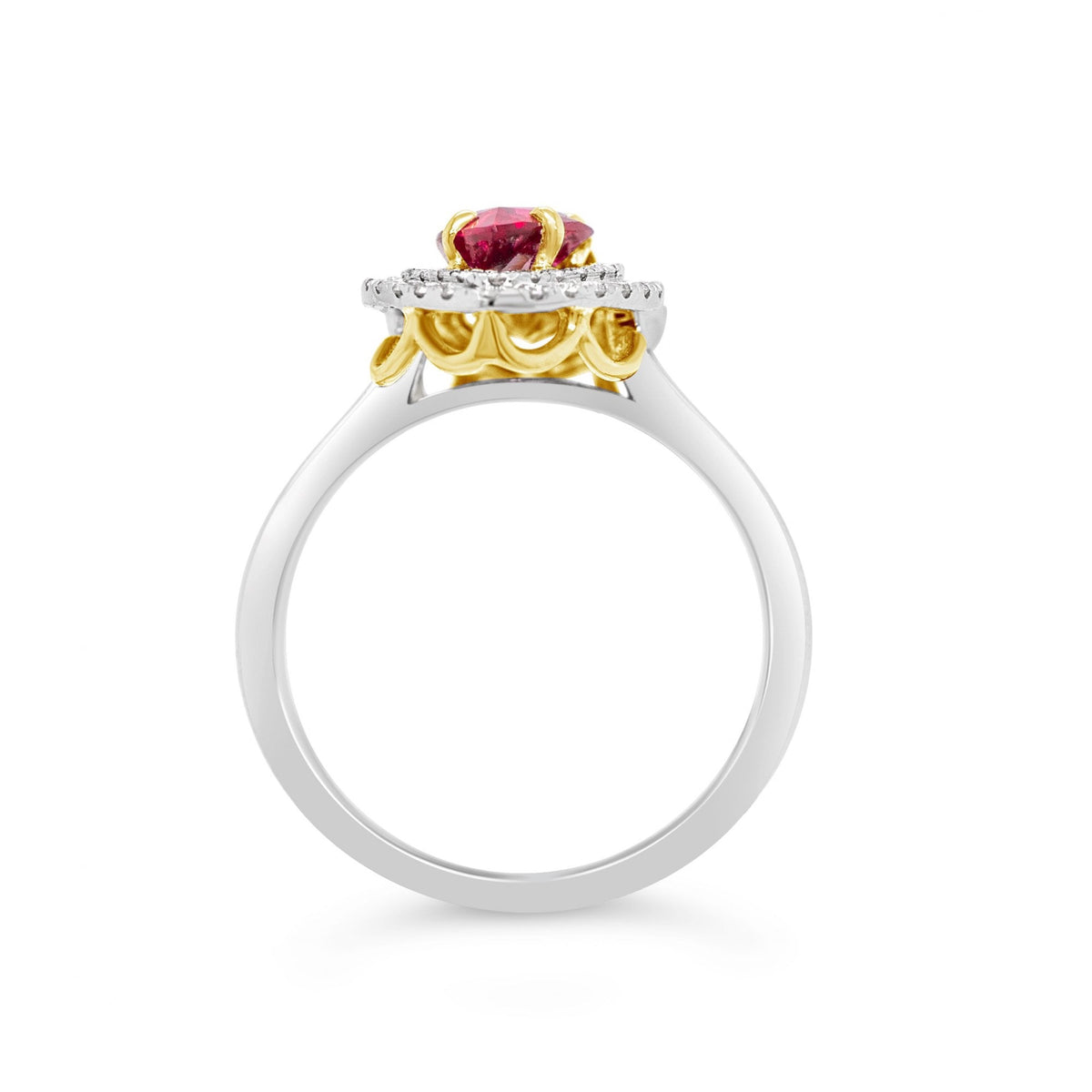 18ct White Gold 1.05ct Ruby, 1.25ct Sapphire & Diamond Ring