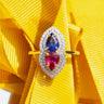 18ct White Gold 1.05ct Ruby, 1.25ct Sapphire & Diamond Ring