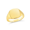 9ct Yellow Gold Cushion Plain Signet Ring
