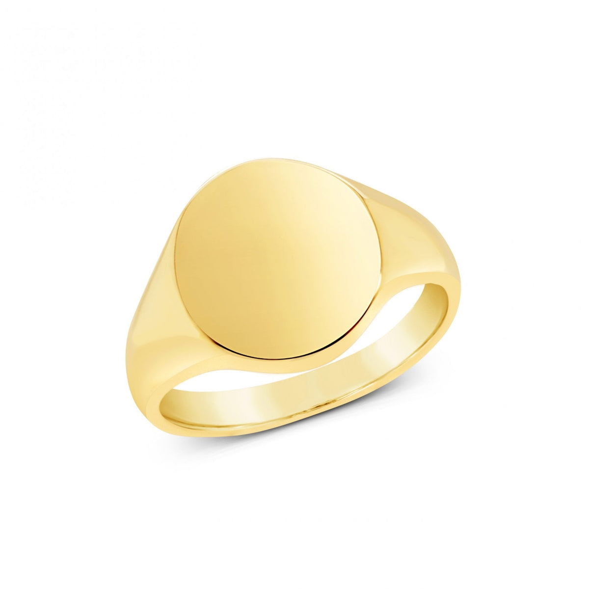 9ct Yellow Gold Oval Plain Signet Ring