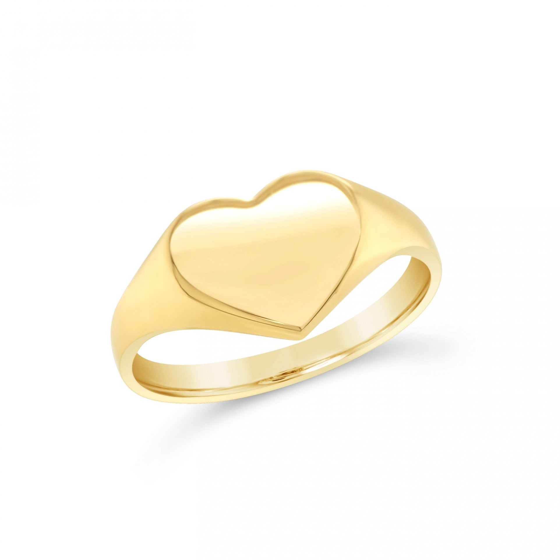 9ct Yellow Gold Heart Signet Ring