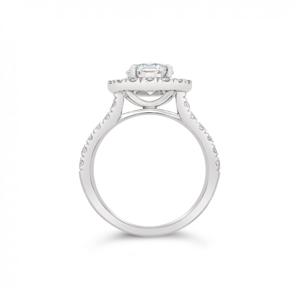 Platinum 1.5ct H/SI1 Triple Ex Diamond Halo Ring