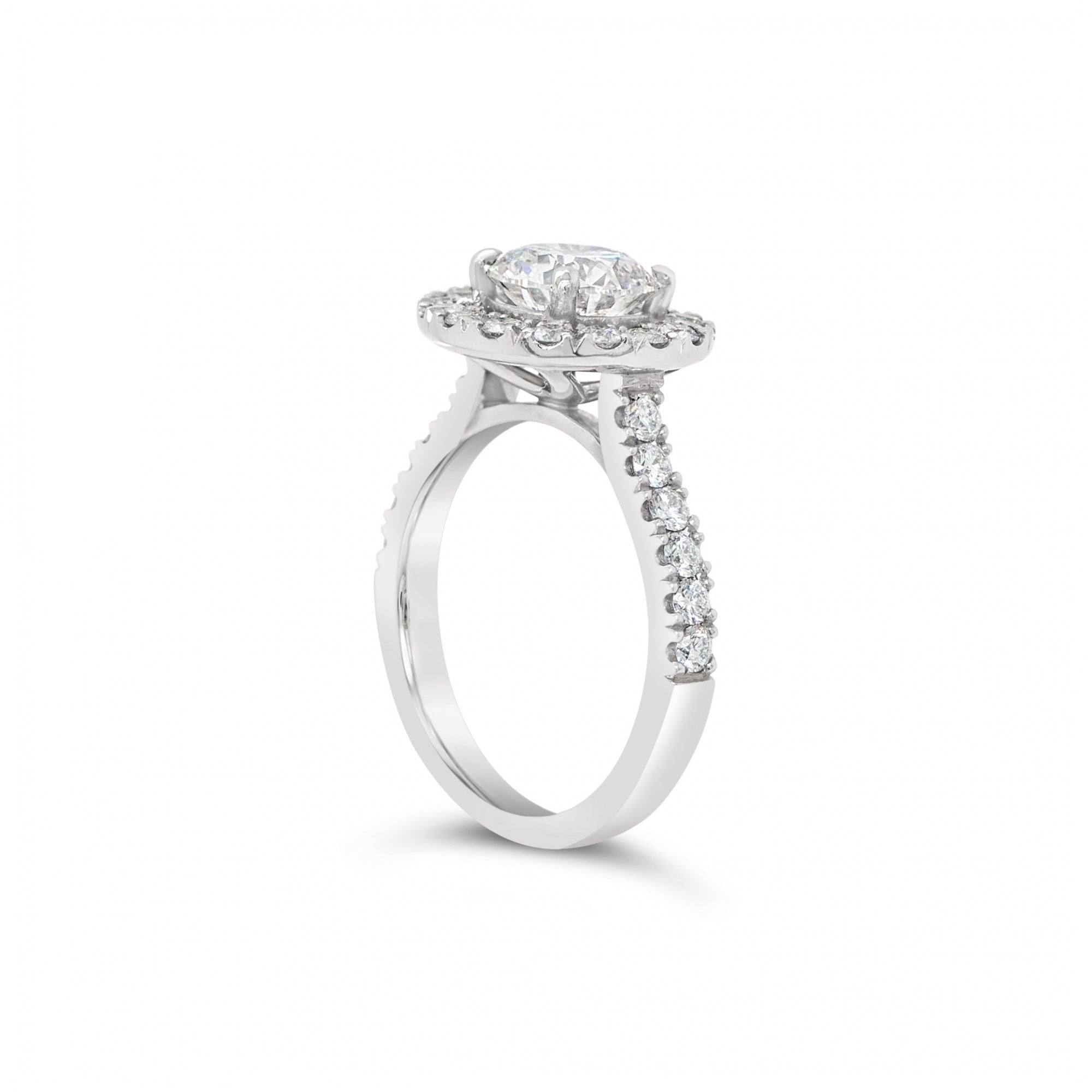 Platinum 1.5ct H/SI1 Triple Ex Diamond Halo Ring