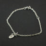 (NE6) Silver 925 6 inch Purple Bead Bracelet (2.0mm) 2.0 grams