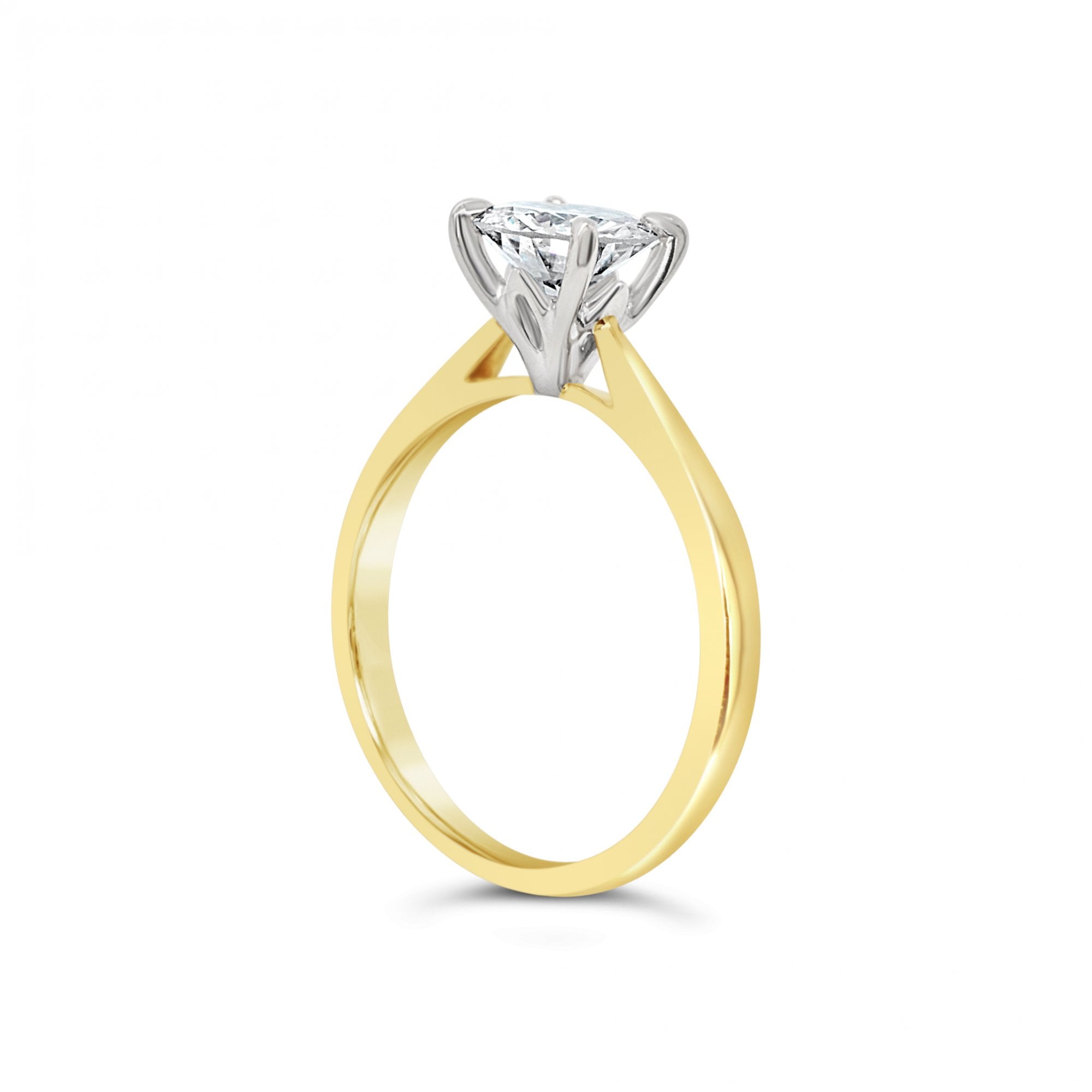 NEW 18ct Yellow Gold 0.93ct K/VS2 Certificated Diamond Solitaire Ring 2.9g