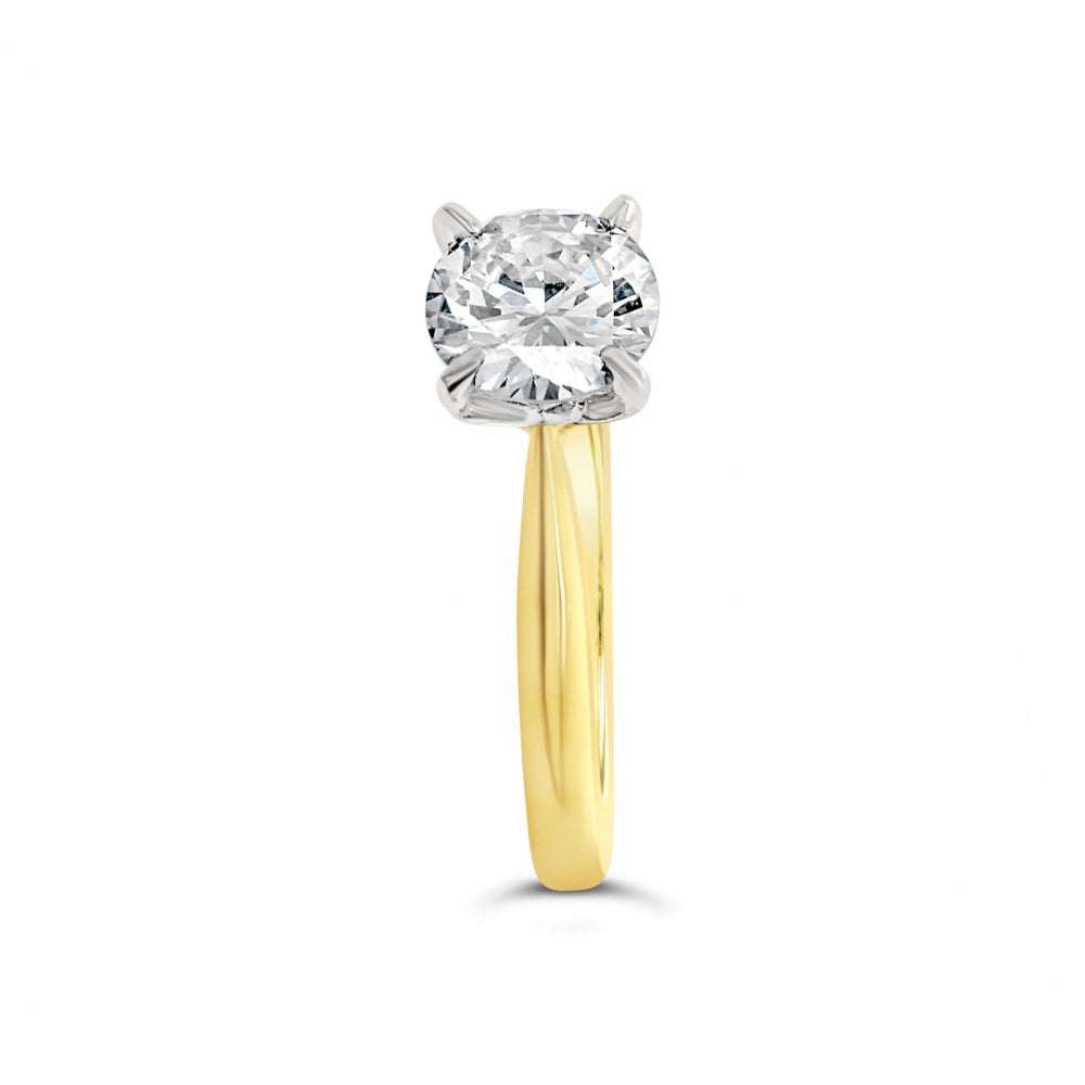 NEW 18ct Yellow Gold 0.93ct K/VS2 Certificated Diamond Solitaire Ring 2.9g