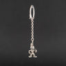 Sterling Silver Vintage 1975 Gnome Key Ring 17.5g
