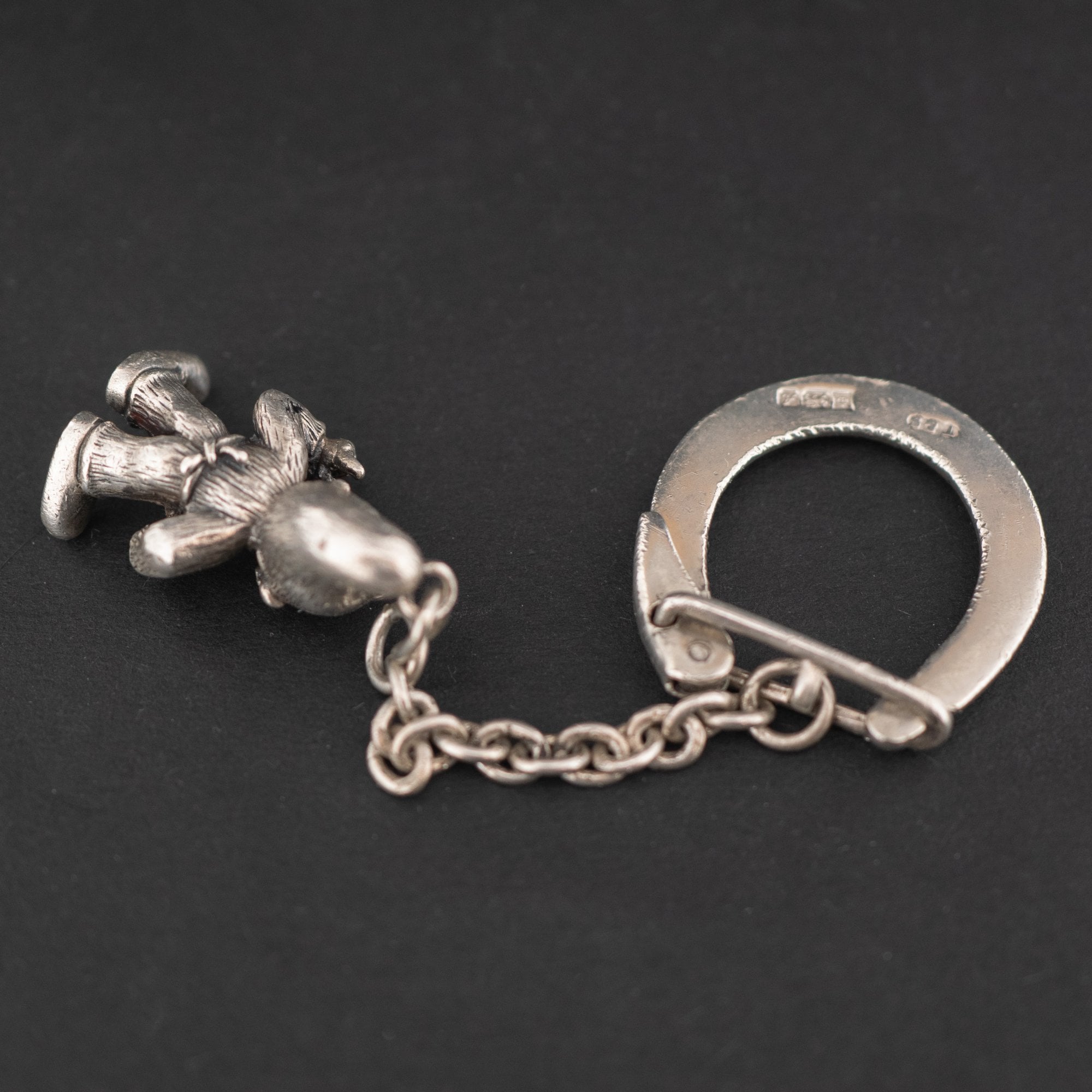 Sterling Silver Vintage 1975 Gnome Key Ring 17.5g