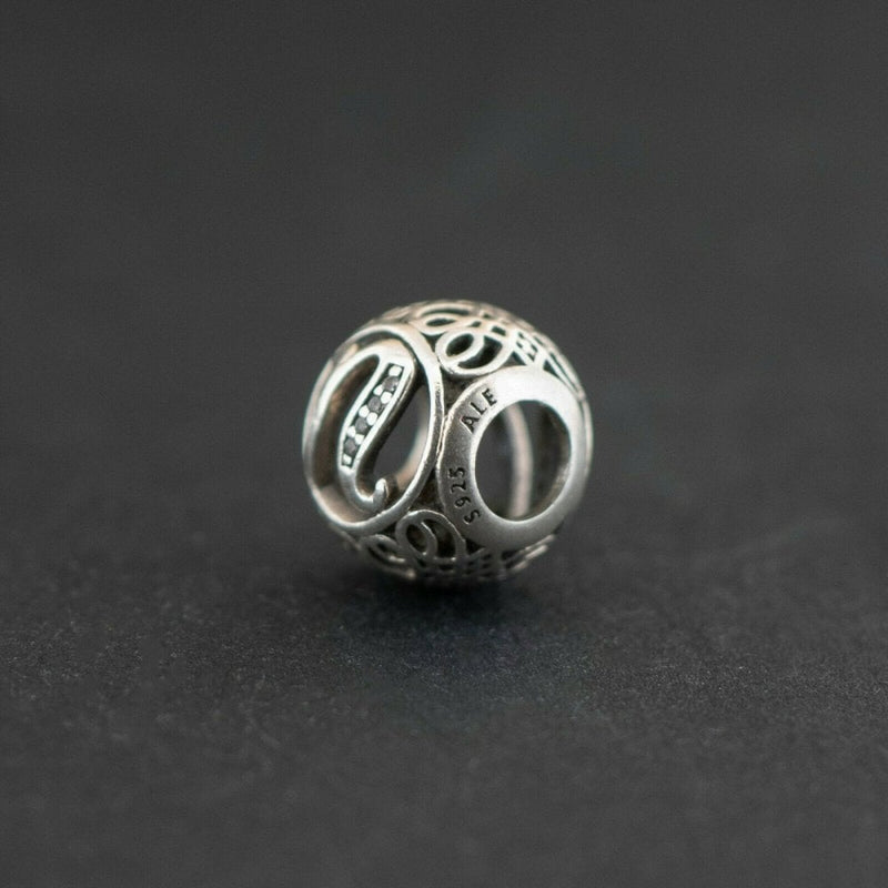 Pandora Silver 925 Vintage 'U' Charm 791865CZ