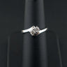 18ct White Gold 0.30ct Offset Bi-Diamond Ring 3.7gms Size L