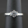 9ct White Gold Cubic Zirconia Solitaire Ring 2.9gms Size O