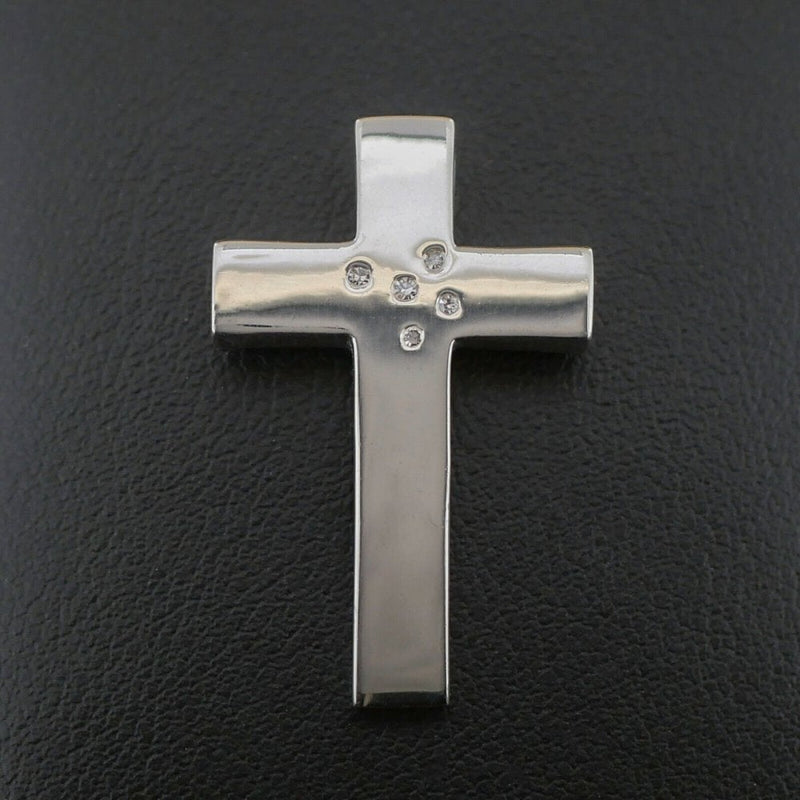 Silver 925 Cubic Zirconia Cross Pendant 6.9 grams
