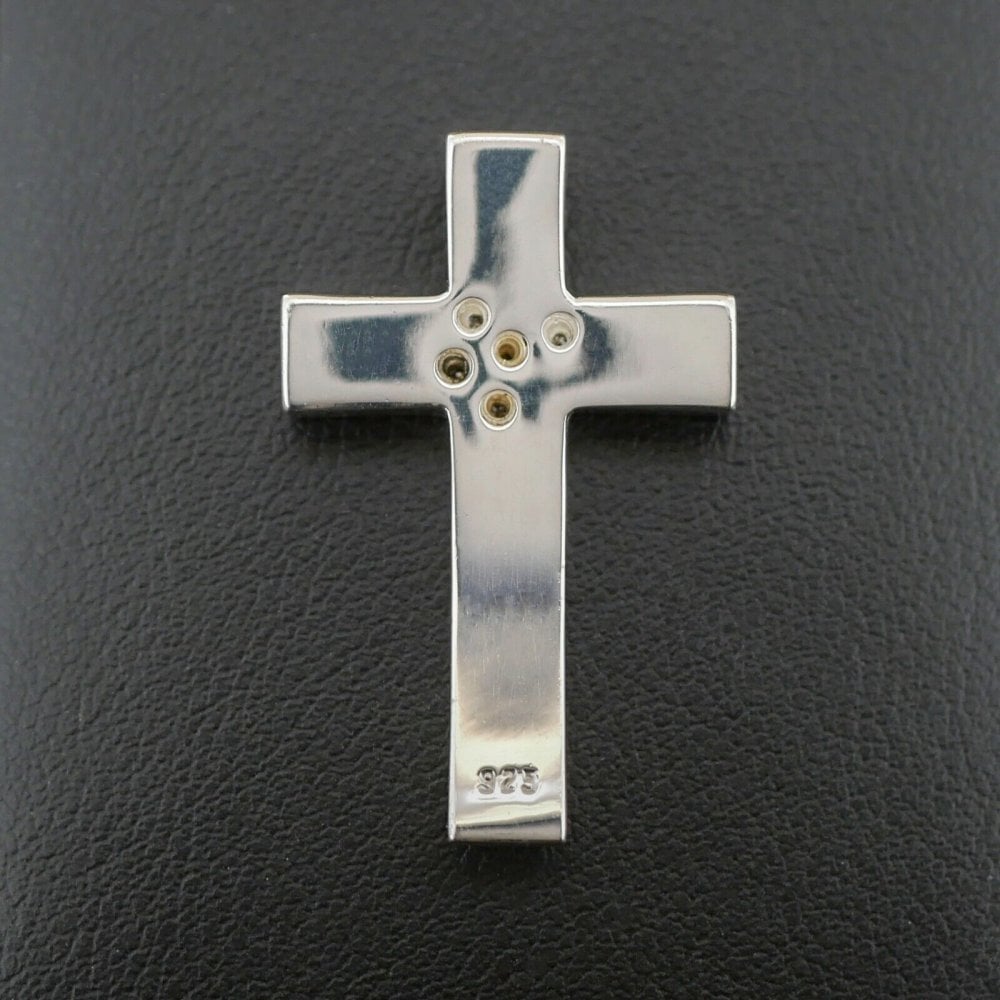 Silver 925 Cubic Zirconia Cross Pendant 6.9 grams