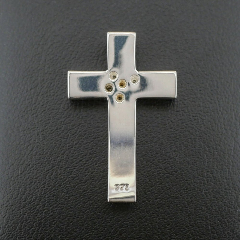 Silver 925 Cubic Zirconia Cross Pendant 6.9 grams