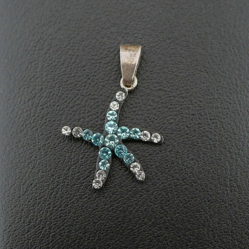 Silver 925 Cubic Zirconia Starfish Pendant 0.4 grams