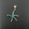 Silver 925 Cubic Zirconia Starfish Pendant 0.4 grams