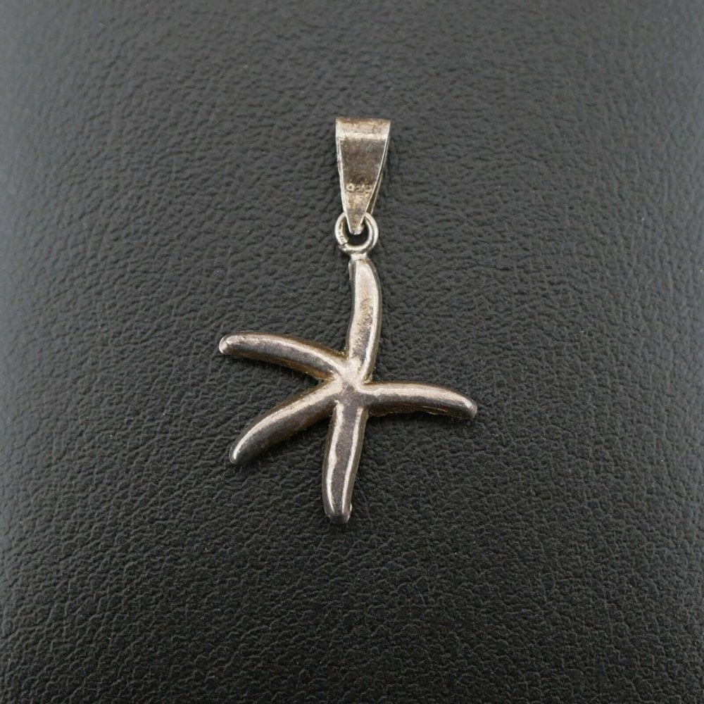 Silver 925 Cubic Zirconia Starfish Pendant 0.4 grams