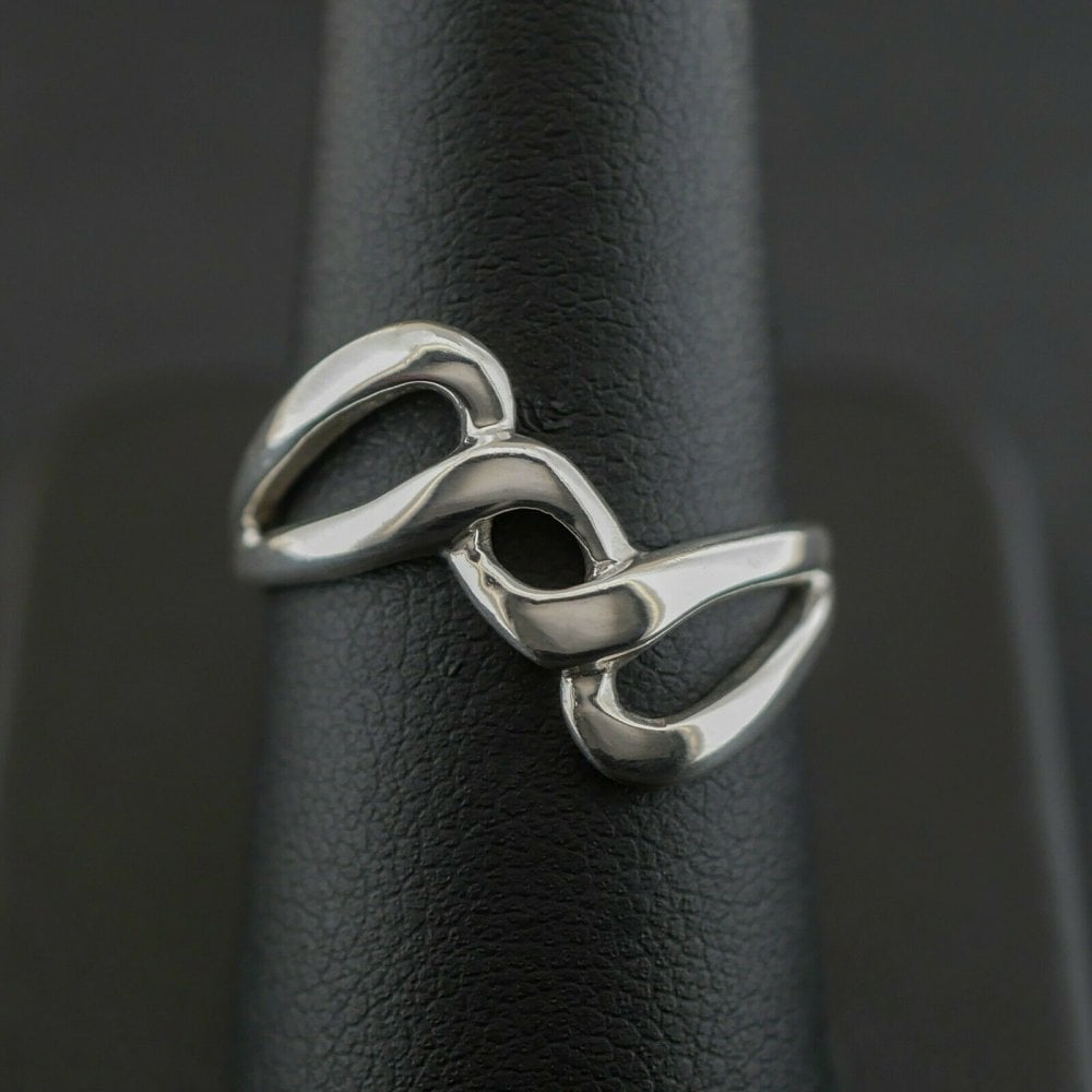 Silver 925 Crossover Ring 3.2 grams Size K