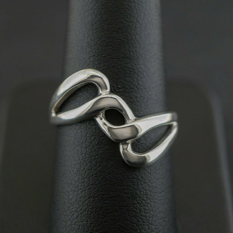 Silver 925 Crossover Ring 3.2 grams Size K