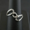 Silver 925 Crossover Ring 3.2 grams Size K