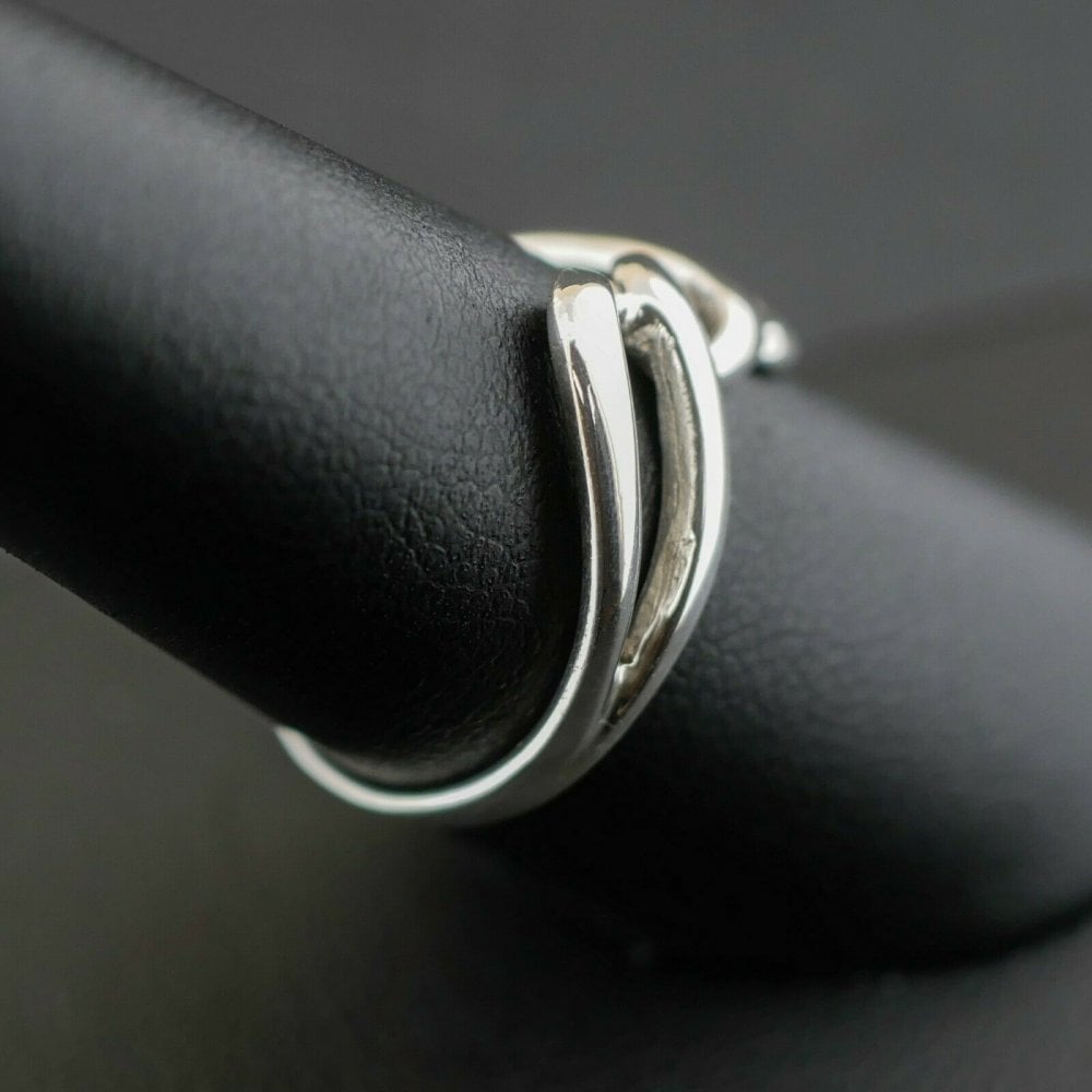 Silver 925 Crossover Ring 3.2 grams Size K