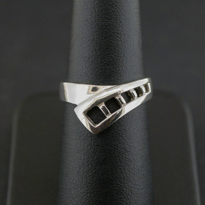 Silver 925 Square Cutout Ring 2.8 grams Size L 1/2
