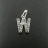 Silver 925 Cubic Zirconia Letter 'W' Pendant/Charm 2.1 grams