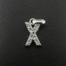 Silver 925 Cubic Zirconia Letter 'X' Pendant/Charm 1.5 grams