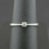 18ct White Gold 0.10ct Diamond Solitaire Ring 2.8g Size N 1/2