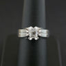 18ct White Gold 0.74CT Diamond Solitaire Gypsy Style Ring 8.1gms Size M