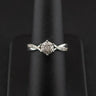 18ct White Gold 0.25ct Diamond Cluster & Accent Shoulders Ring 3.1g Size O 1/2